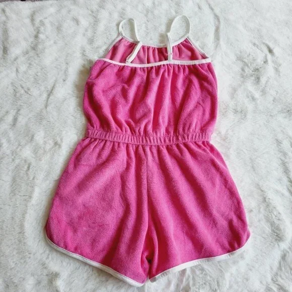 Cat & Jack, Girls' Loop Terry Romper, 3KIDO-AA - Picture 3 of 4